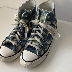 Converse Chuck Taylor All Stars palm trees Blue/Green High-Tops size 6M/8W